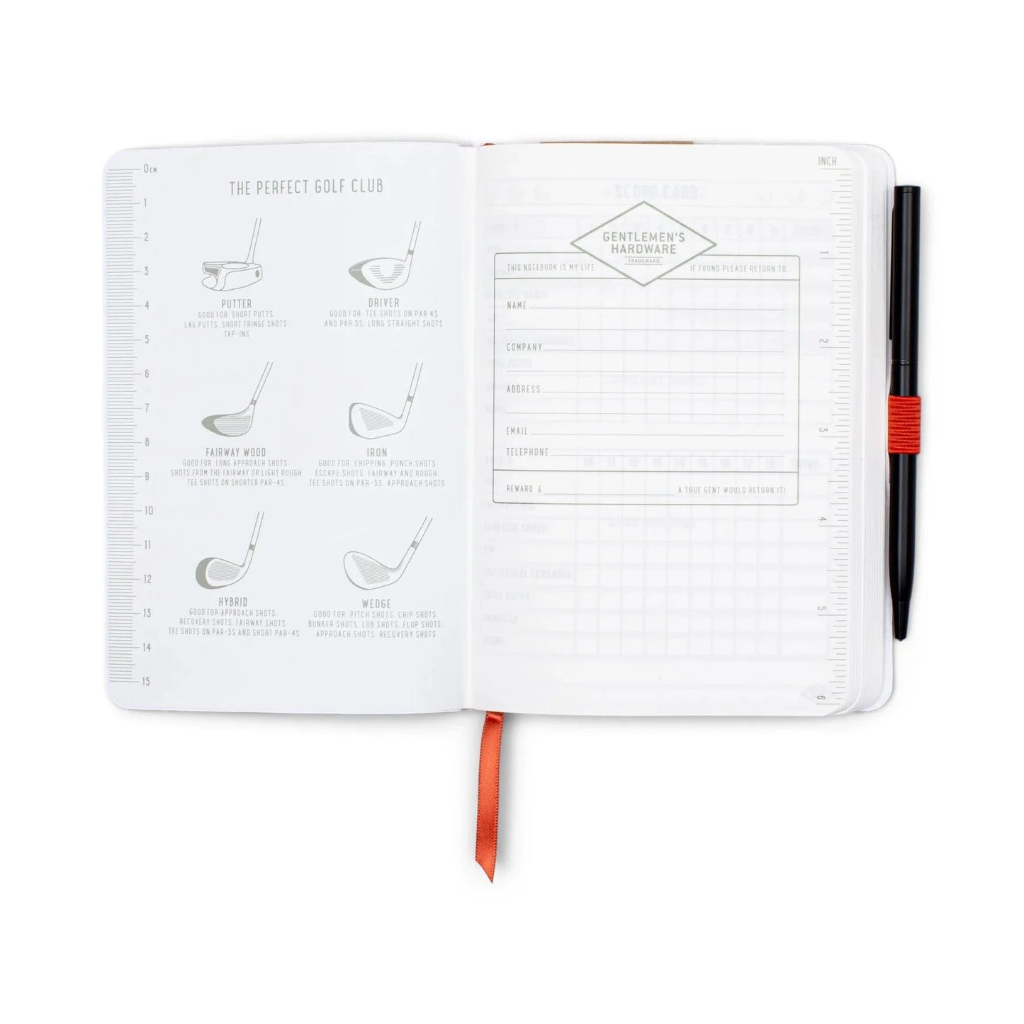 Gentlemen's Hardware Note Pads Waterproof Golf Notebook