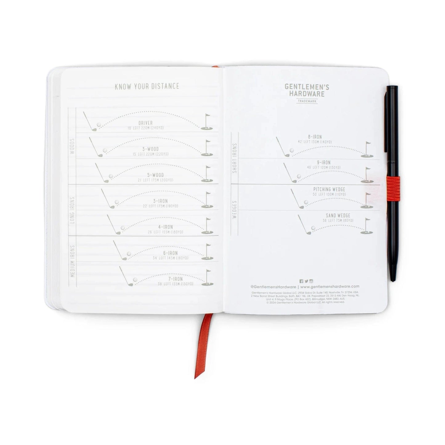 Gentlemen's Hardware Note Pads Waterproof Golf Notebook
