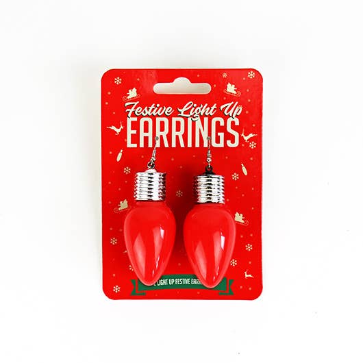 Gift Republic Festive Light Up Christmas Earrings