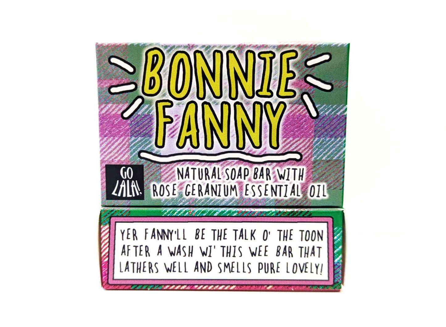Go La La Bonnie Fanny Soap Rose Geranium Funny Scottish Gift 