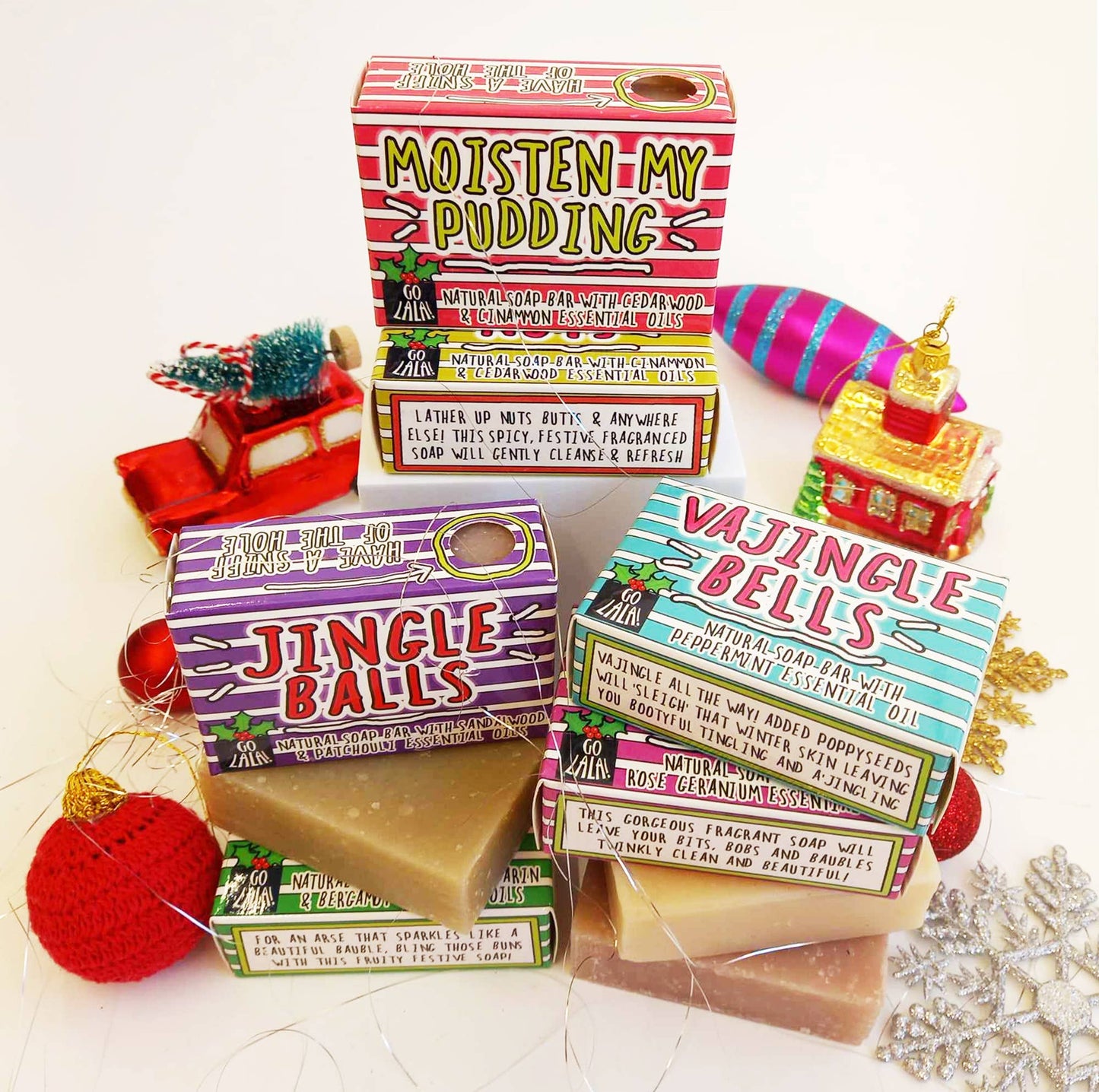 Go La La Fab Yule Arse Christmas Soap Mandarin & Bergamot Funny Gift
