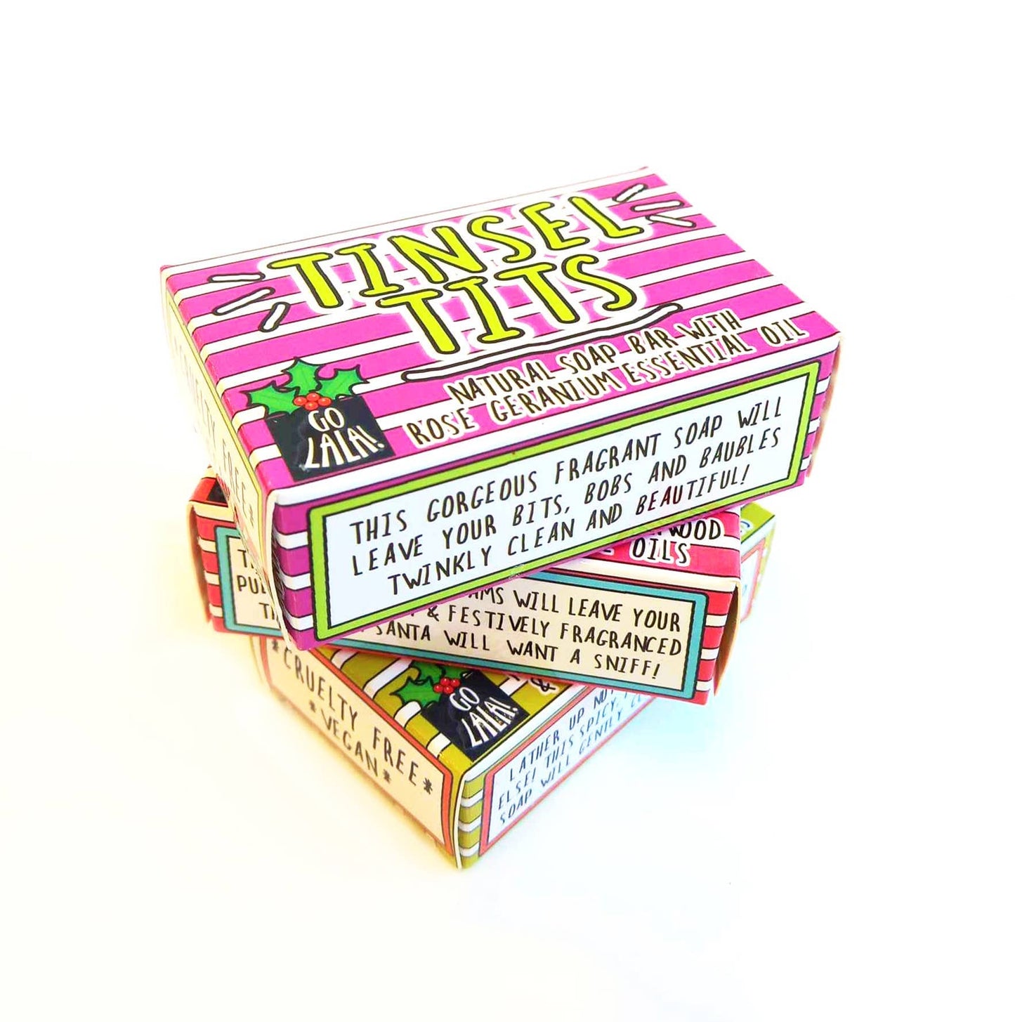 Go La La Fab Yule Arse Christmas Soap Mandarin & Bergamot Funny Gift