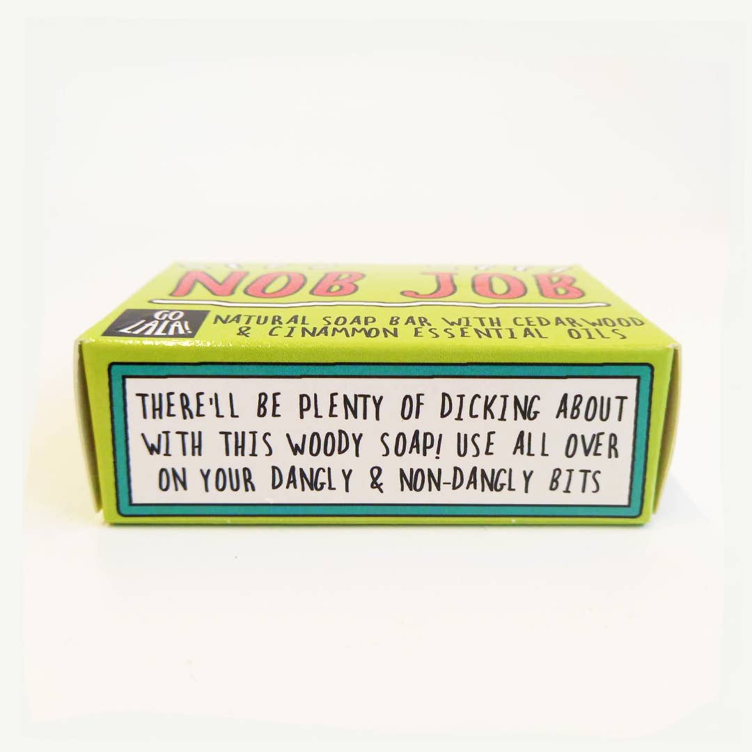 Go La La Nob Job Soap Cedarwood & Cinnamon Funny Gift