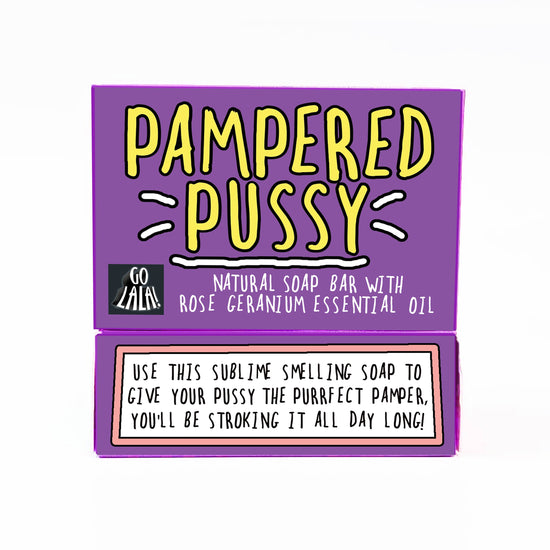 Go La La Pampered Pussy Soap Rose Geranium Funny Gift