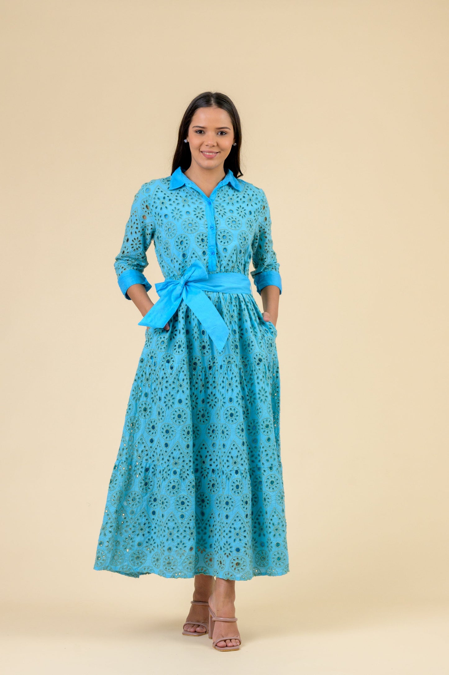 Handprint Dream Apparel Dresses Blue Mirage Dress