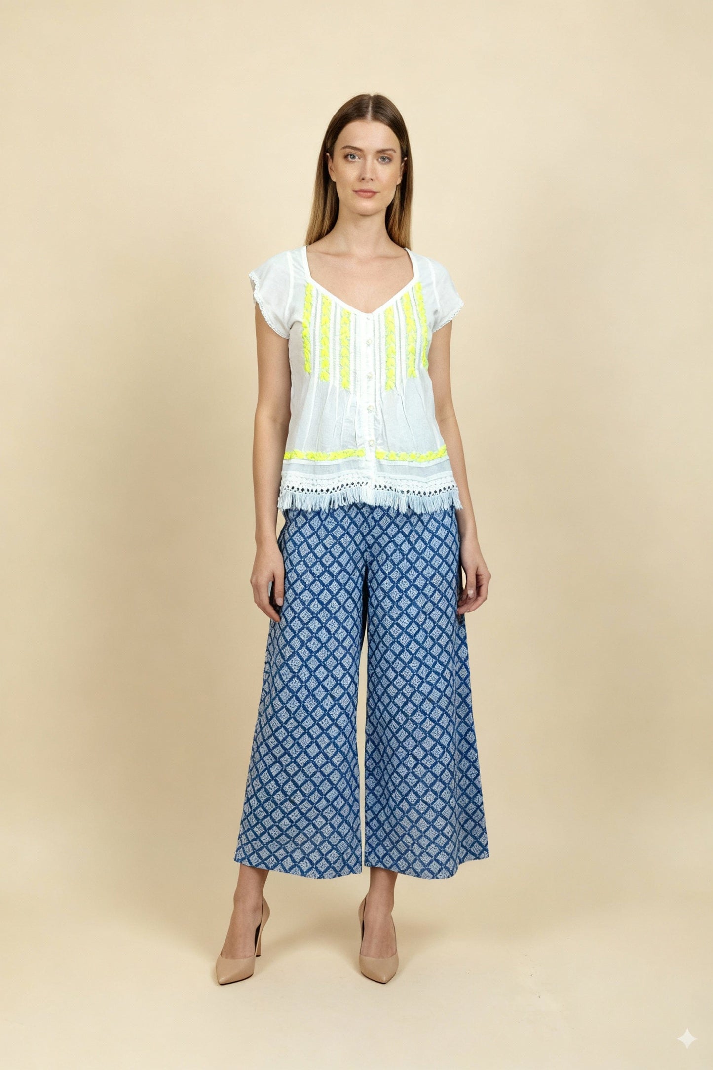 Handprint Dream Apparel Tops Thalassa Top in Neon Yellow