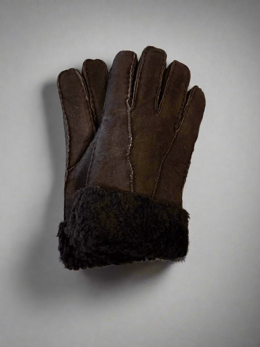 Hanlin Hats & Gloves Chocolate Cuff Gloves - Medium