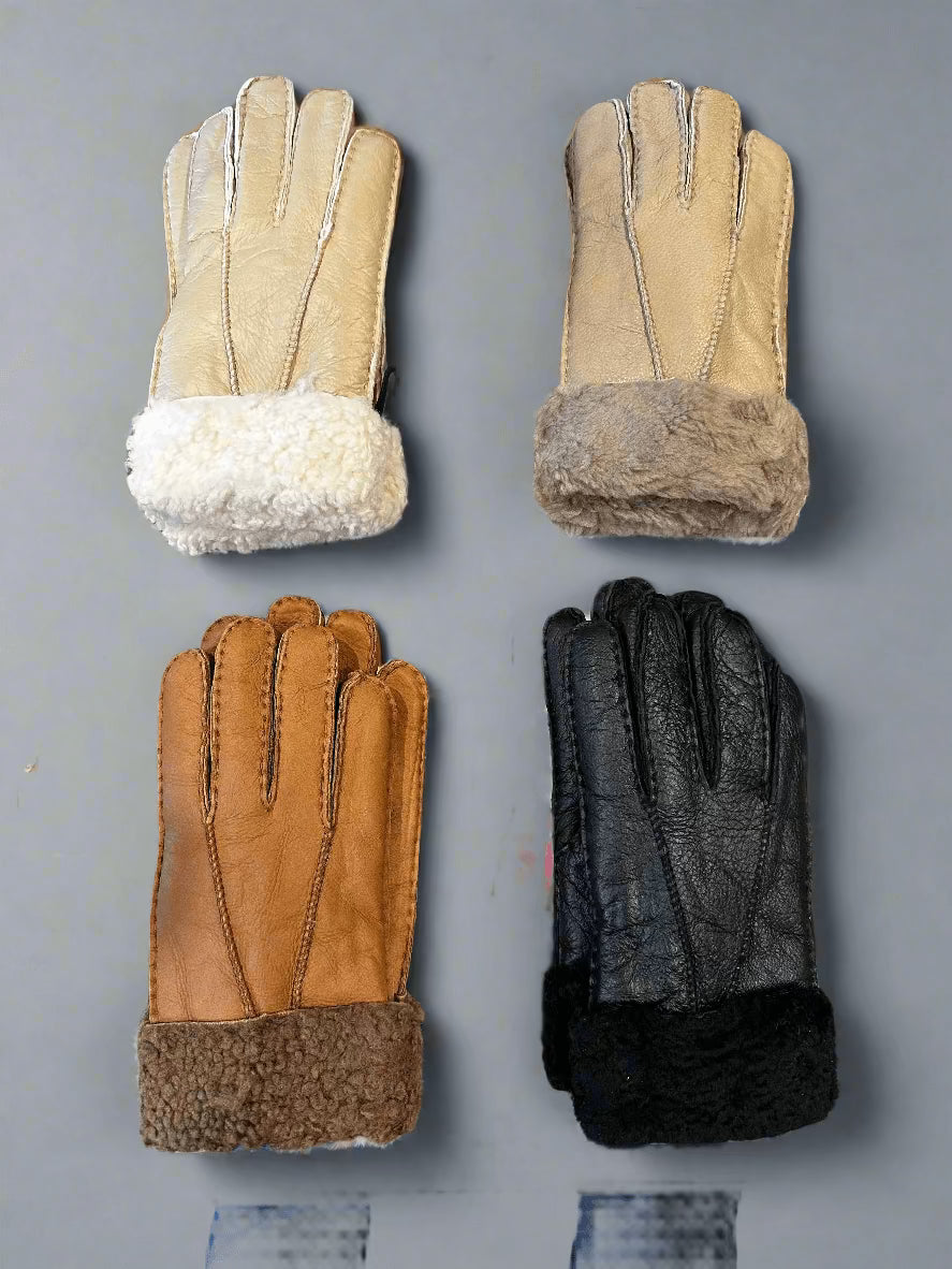 Hanlin Hats & Gloves Cosy Cuff Gloves - Sheepskin in Large