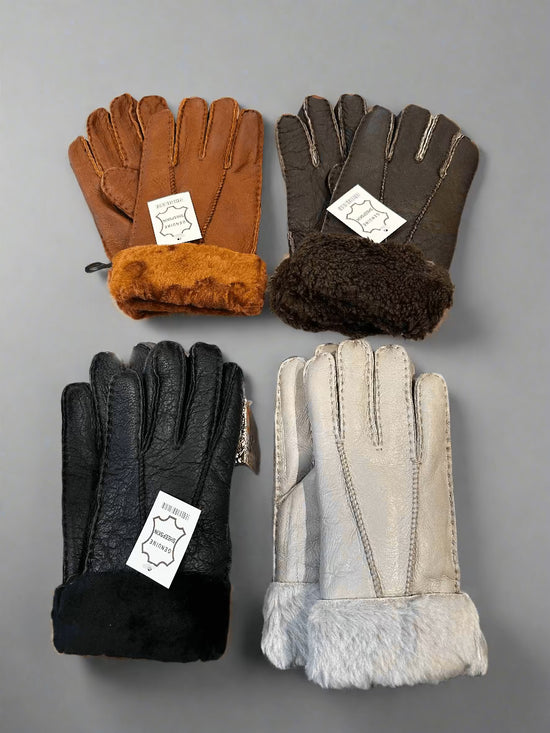 Hanlin Hats & Gloves Cosy Cuff Gloves - Sheepskin in Medium