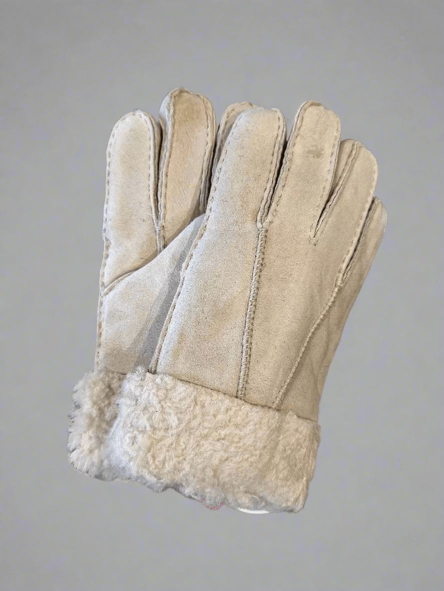 Hanlin Hats & Gloves Heritage Cuff Sheepskin Gloves in Cognac - Large