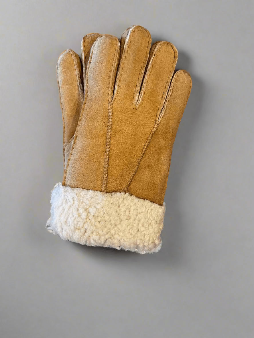 Hanlin Hats & Gloves Heritage Cuff Sheepskin Gloves - Medium