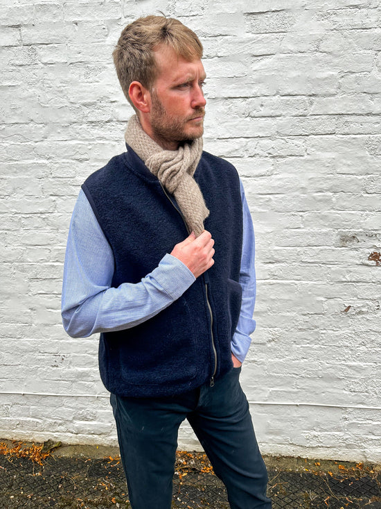 Hartford - Mens Mens Knitwear Navy Boiled Wool Gilet