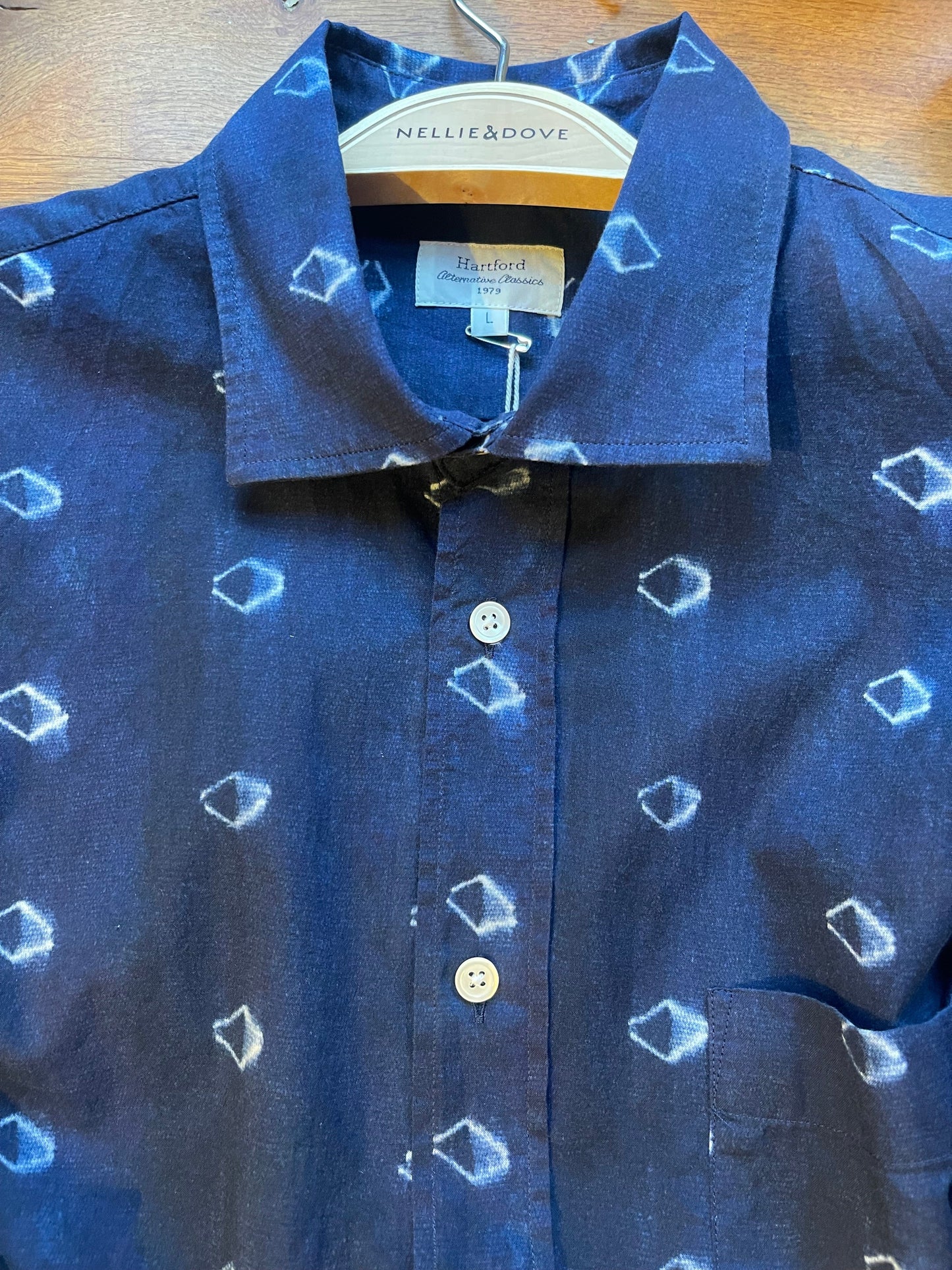 Hartford - Mens Mens Shirts Indigo Drift Shirt