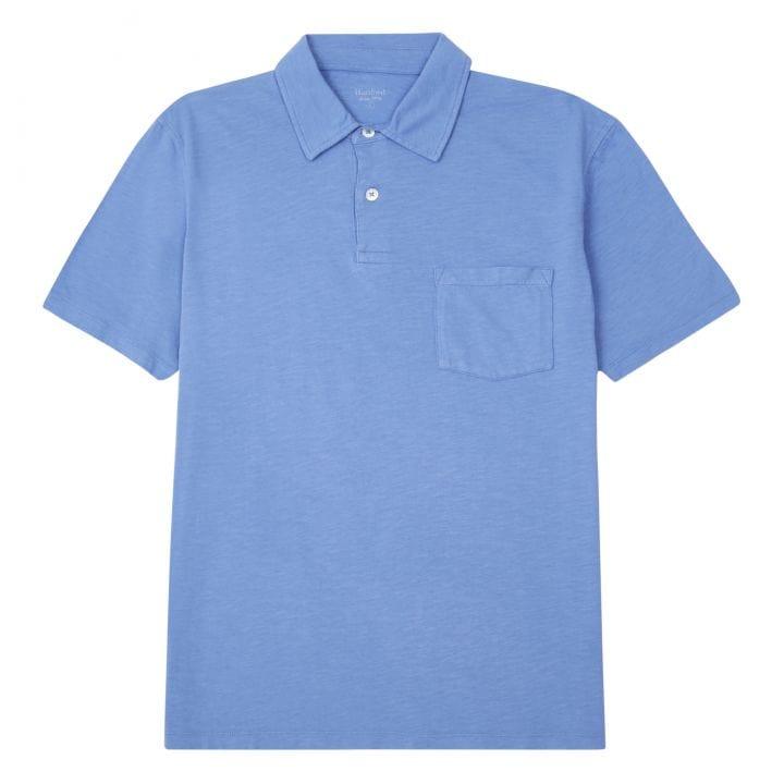 Hartford - Mens Mens Shirts Jersey Polo Short Sleeved in Chambray