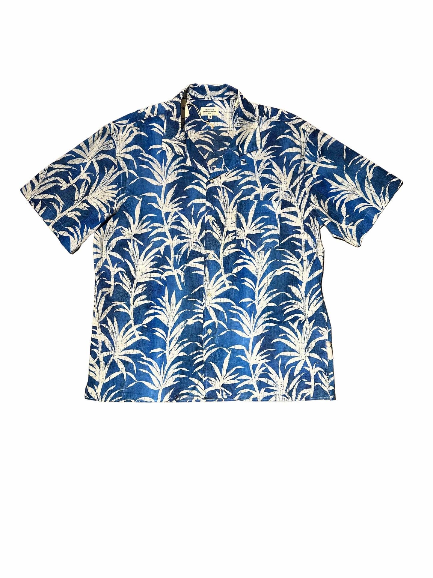 Hartford - Mens Mens Shirts Palm Woven Shirt Indigo