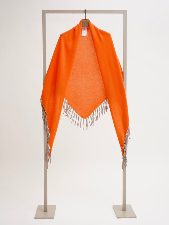 Herzen's Angelegenheit Knitwear ONE SIZE Cashmere Hug Wrap in Orange and Oat