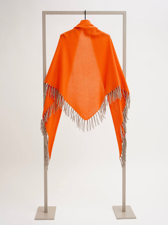 Herzen's Angelegenheit Knitwear ONE SIZE Cashmere Hug Wrap in Orange and Oat