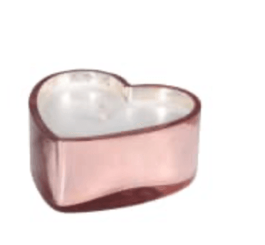 Small Rose Tuberose Heart Candle