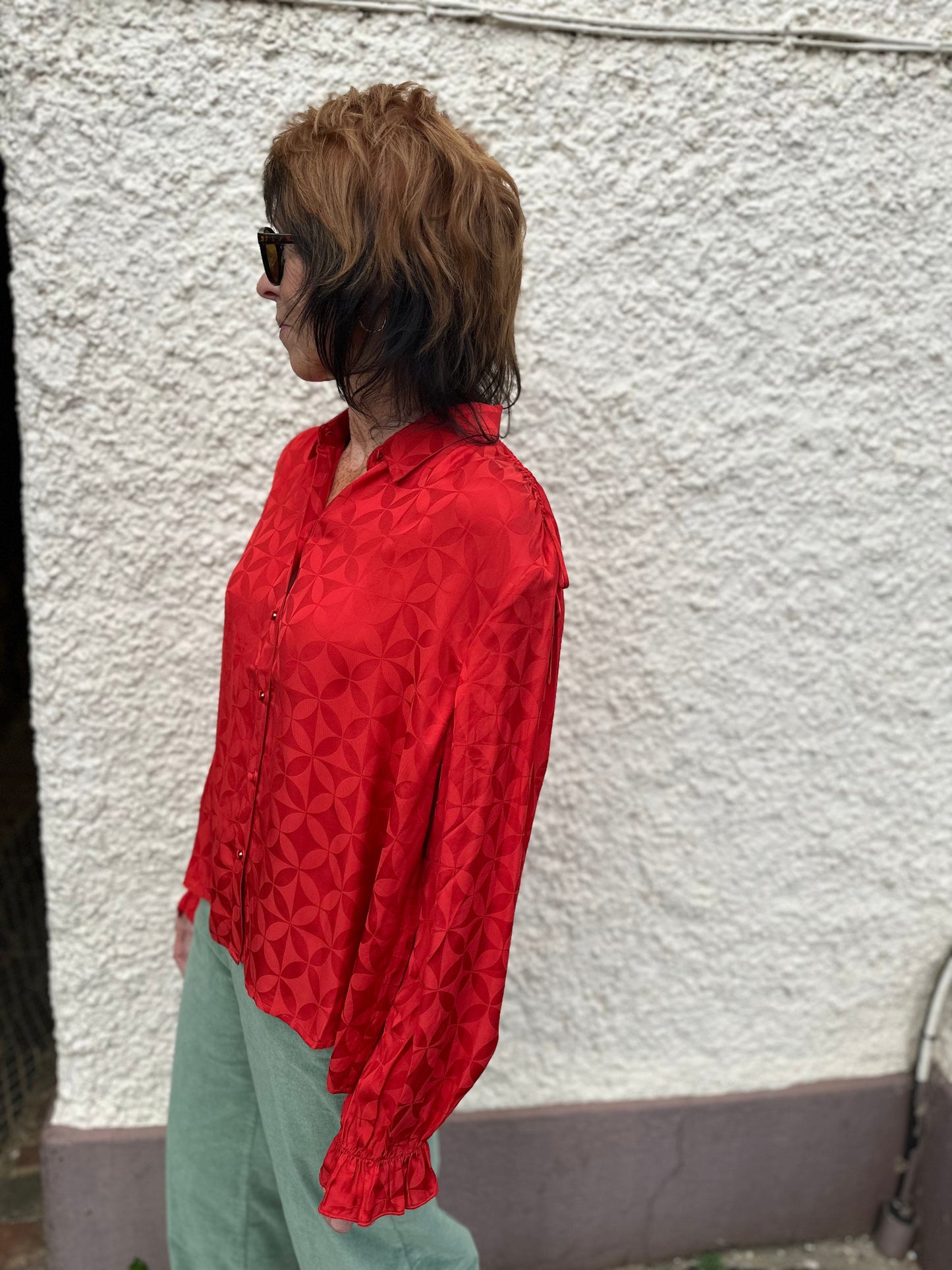 Idano Tops Clemence Shirt Red