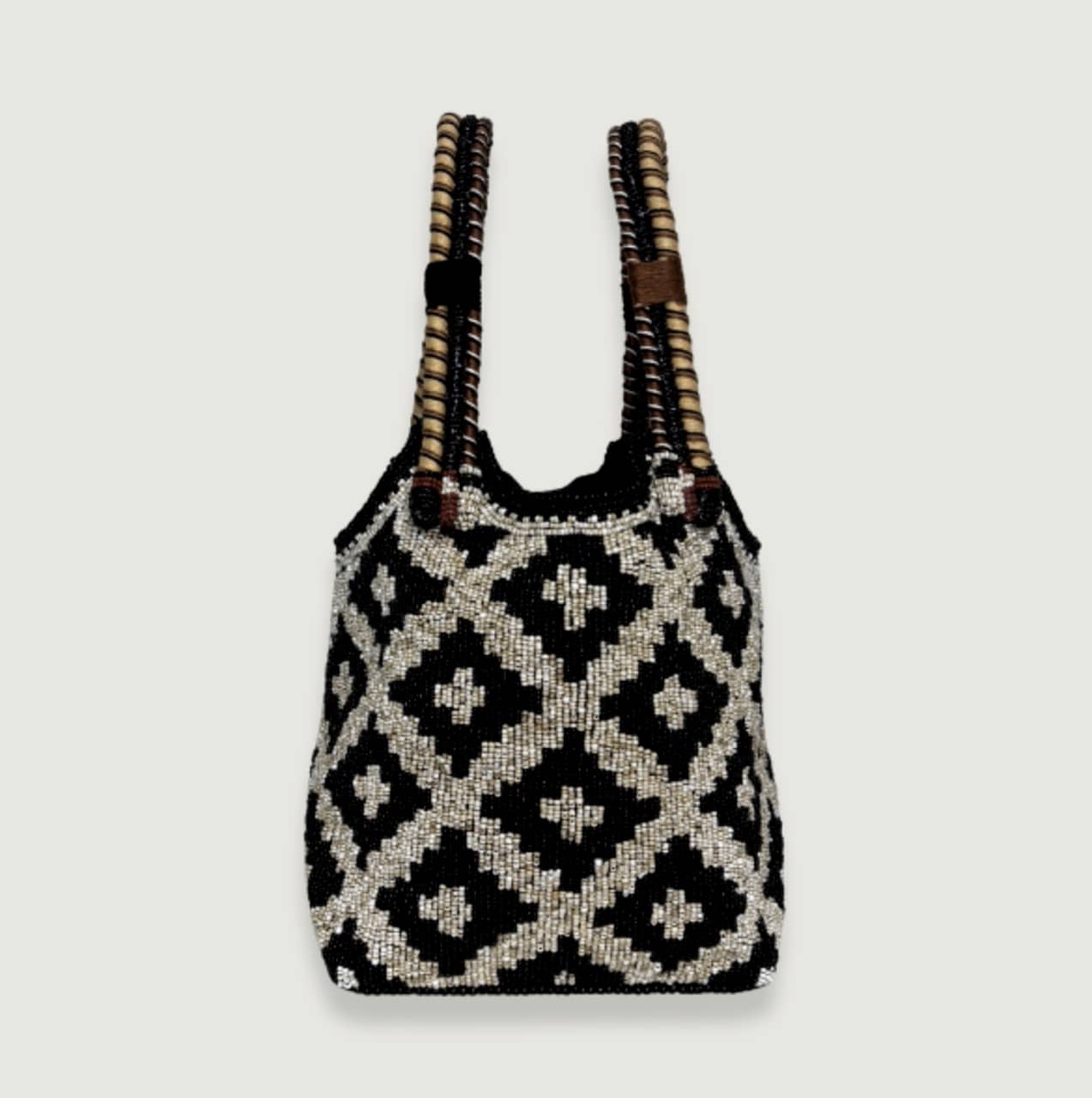 Imayin Bags Bags Mirissa Beaded Mini Bag Black