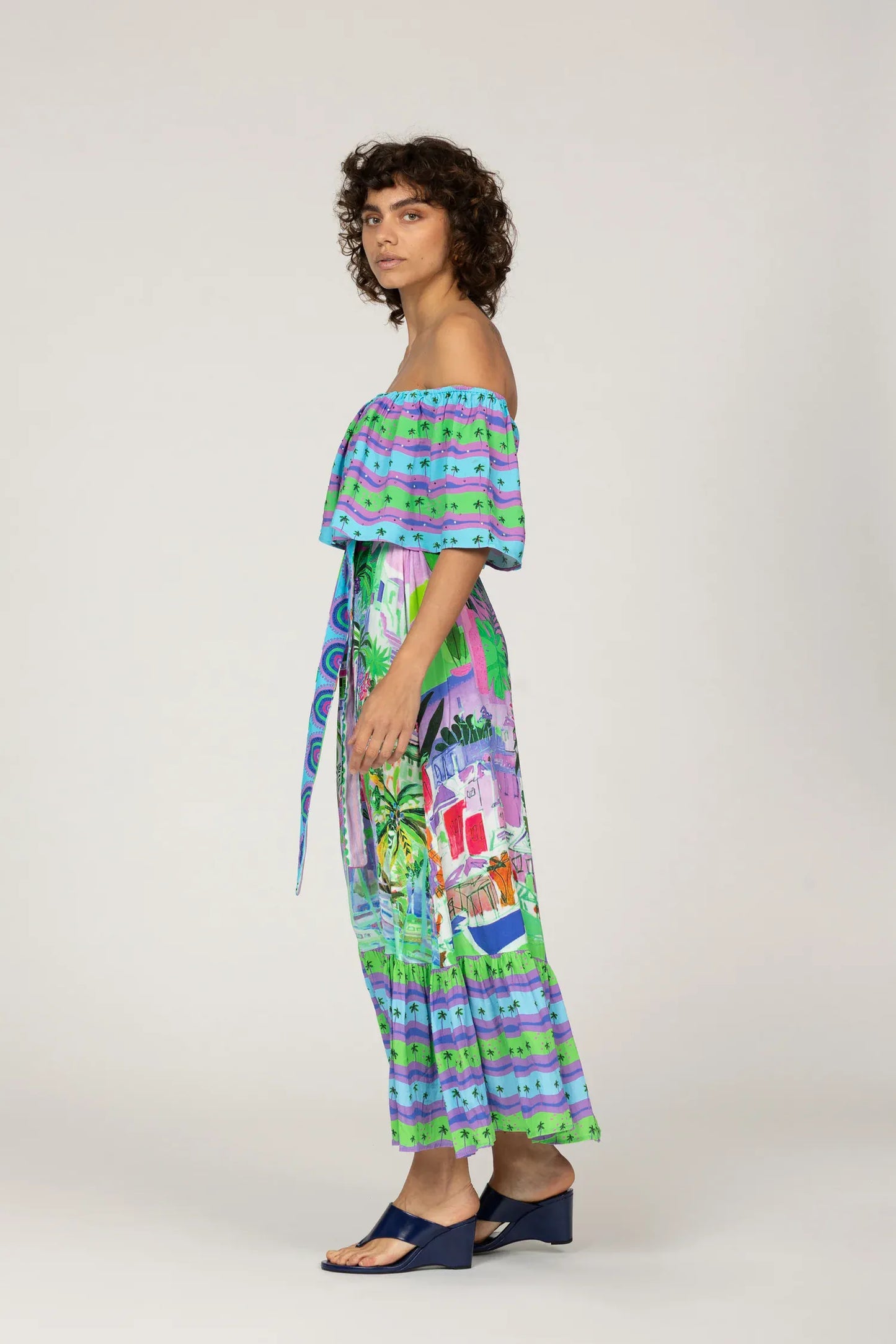 INOA Dresses Scilla Dress in Hermosa Fucsia Azur