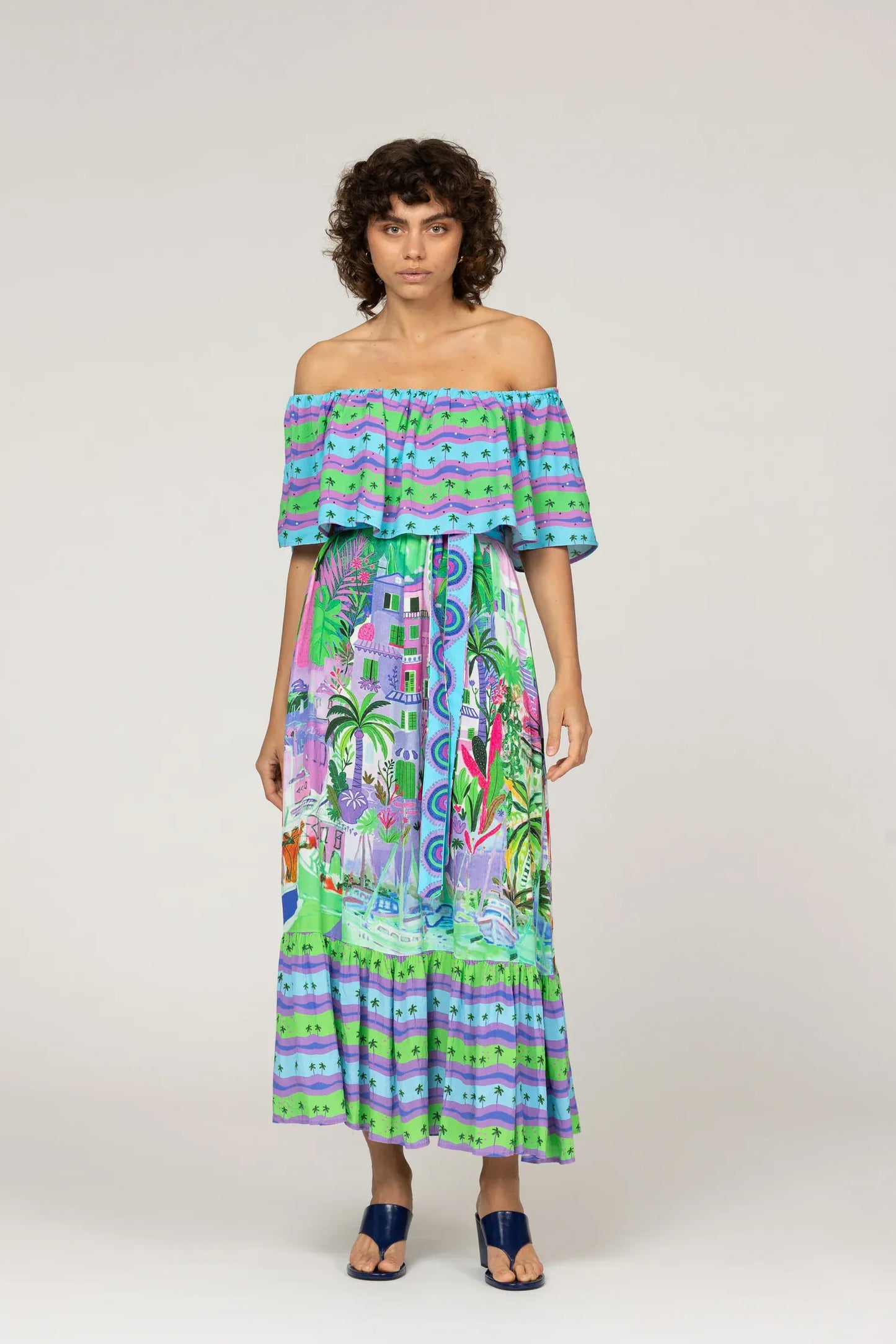 INOA Dresses Scilla Dress in Hermosa Fucsia Azur
