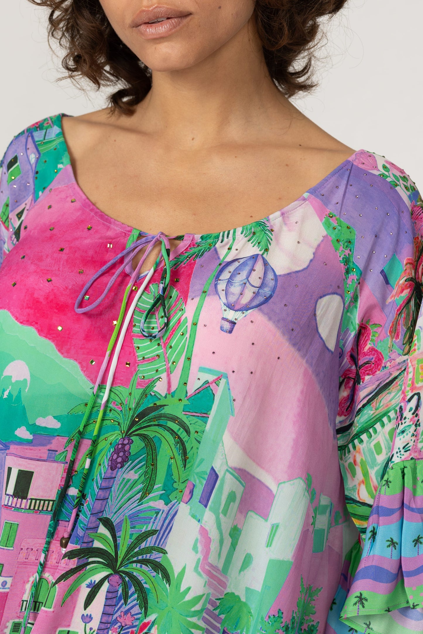 INOA SALE Dresses Scilla Dress in Hermosa Fucsia Azur