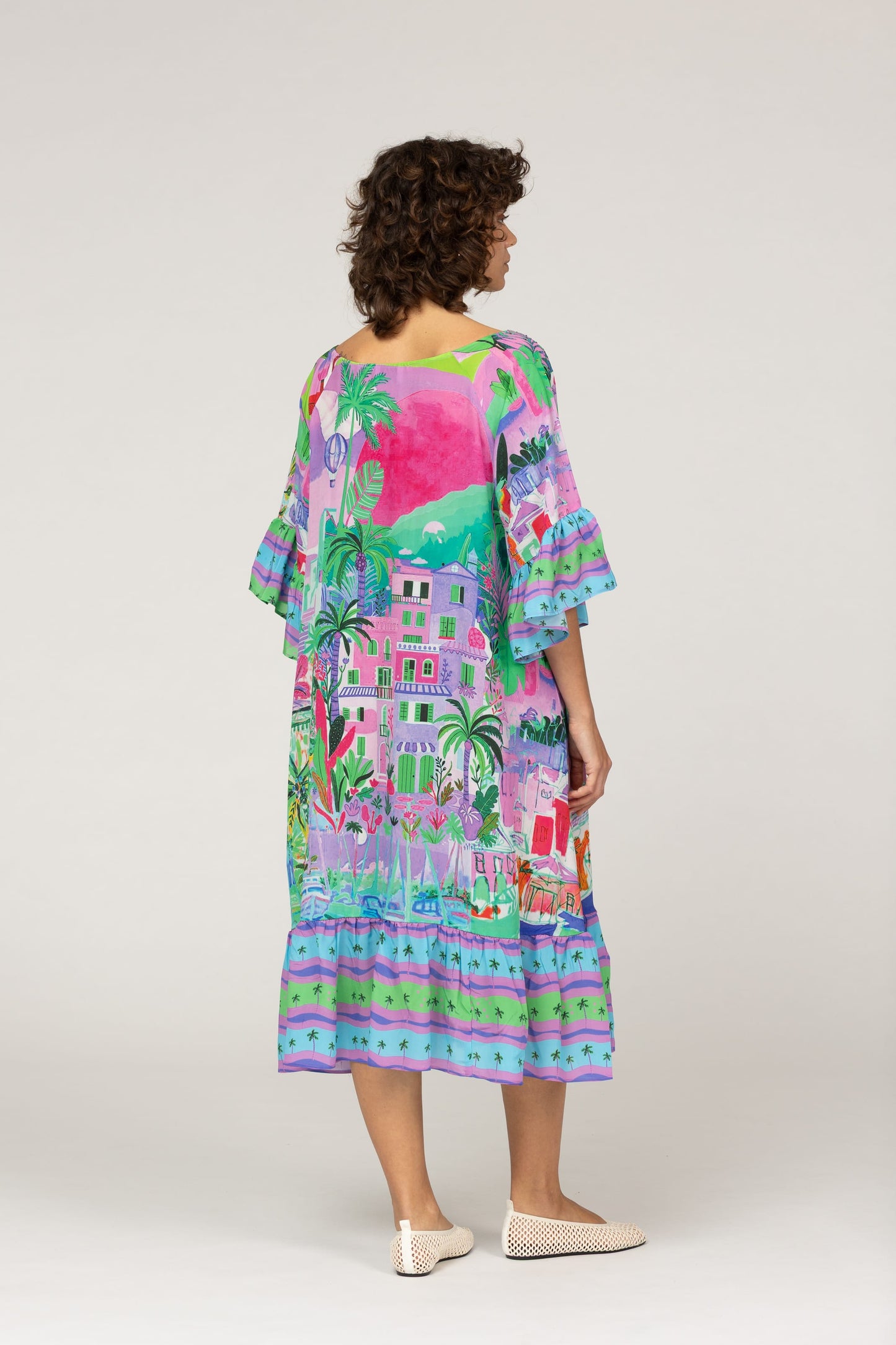 INOA SALE Dresses Scilla Dress in Hermosa Fucsia Azur