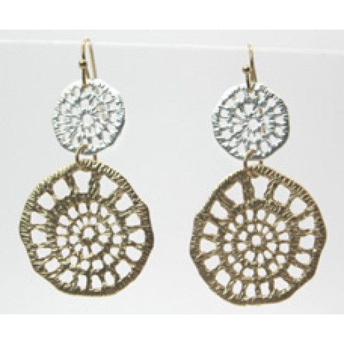 Isles and Stars Earrings Filigree Double Round Shape Earrings