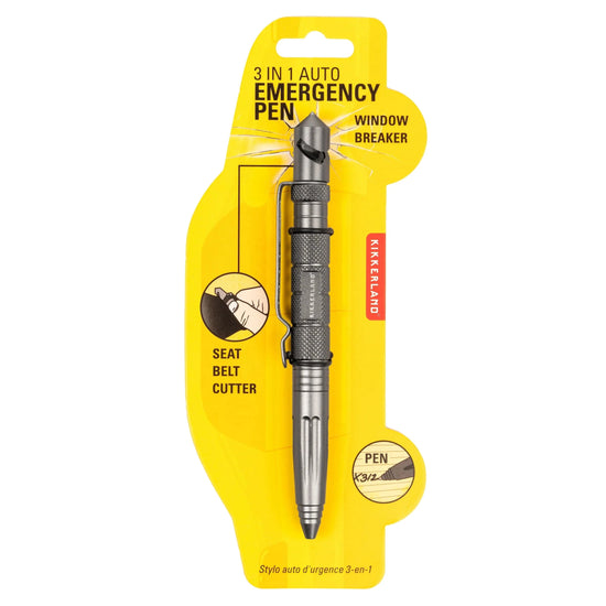 Kikkerland Gifts 3-in-1 Auto Emergency Pen