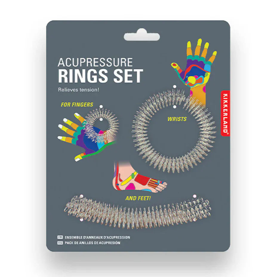 Kikkerland Gifts Acupressure Rings Set