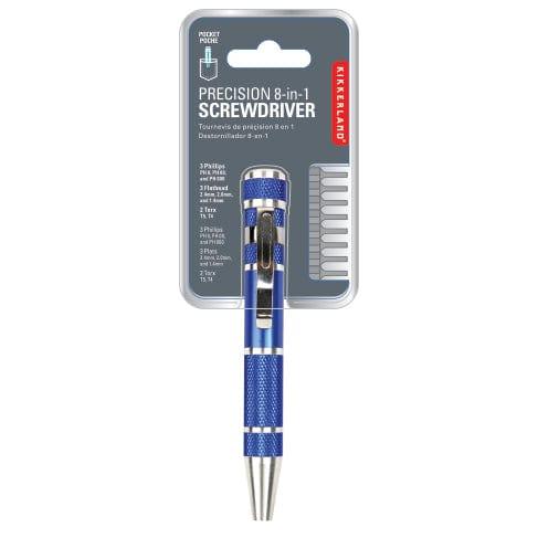 Kikkerland Gifts Precision 8-In-1 Screwdriver