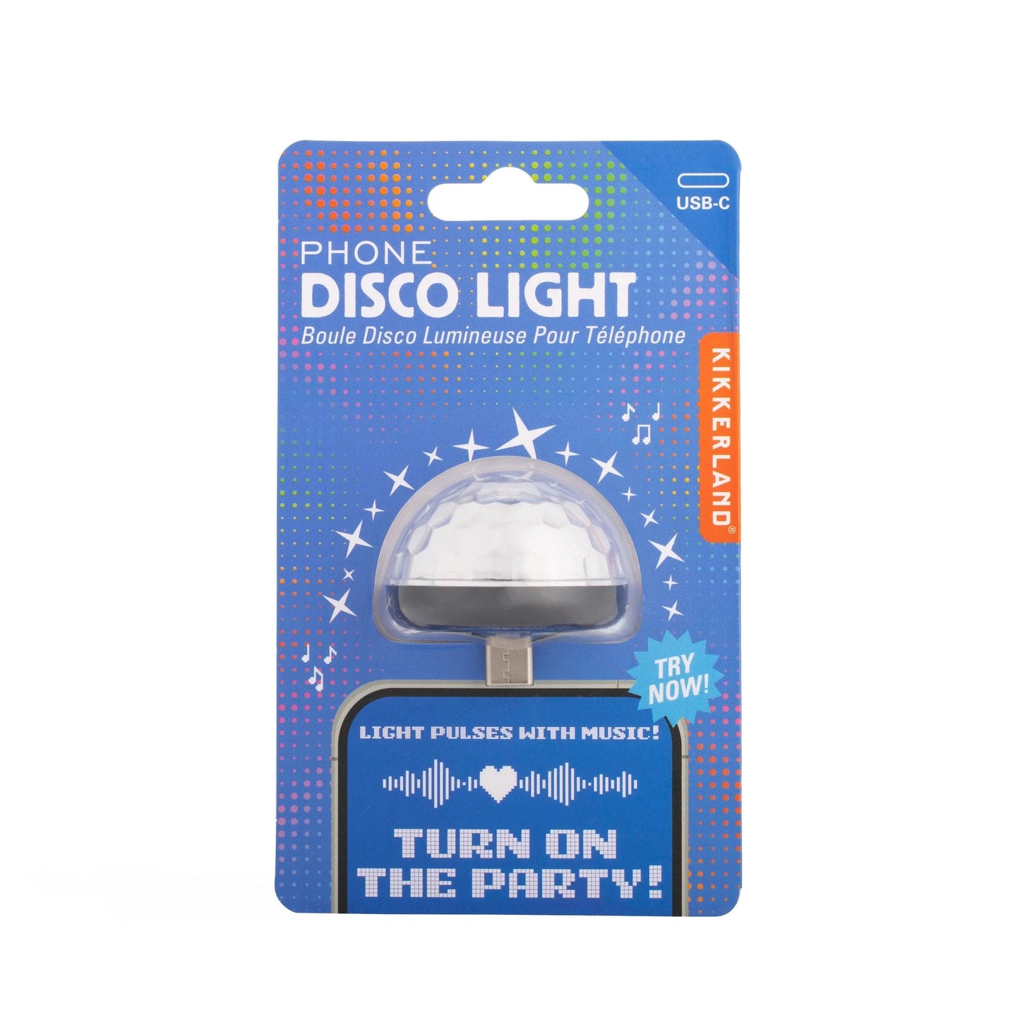 Kikkerland Gifts Type C Phone Disco Light