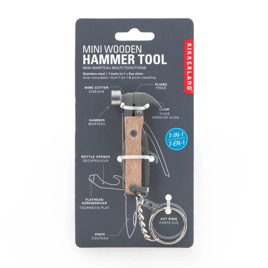 Kikkerland Gifts Wood Mini Hammer Tool