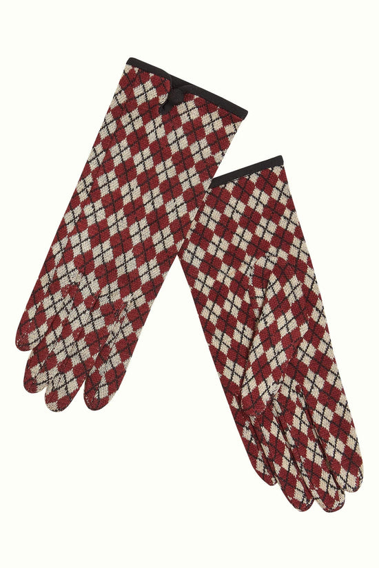 King Louie Hats & Gloves Cabernet Red / Medium Gloves Argyle