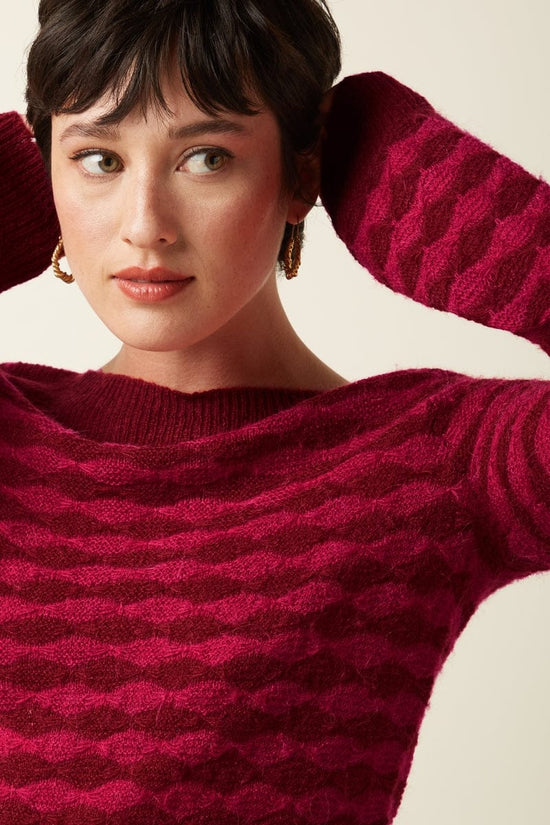 King Louie Knitwear Erin Bell Top Bodega in Rio Red