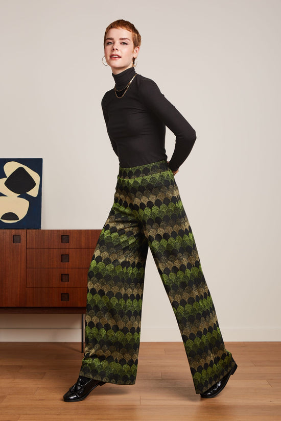 King Louie Trousers Border Palazzo Trousers Diva Jacquard