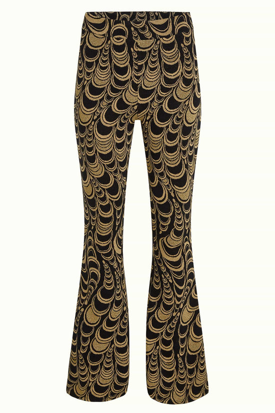 King Louie Trousers Flared Trousers Bobbin Jacquard