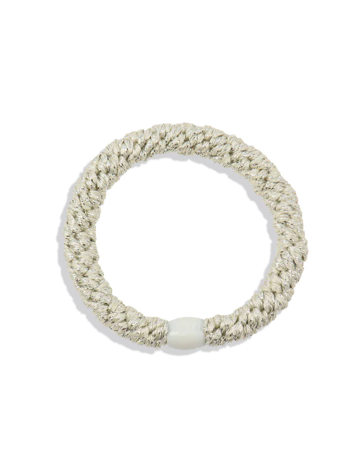 Kknekki Hair Accessories Ivory Glitter Hair Tie