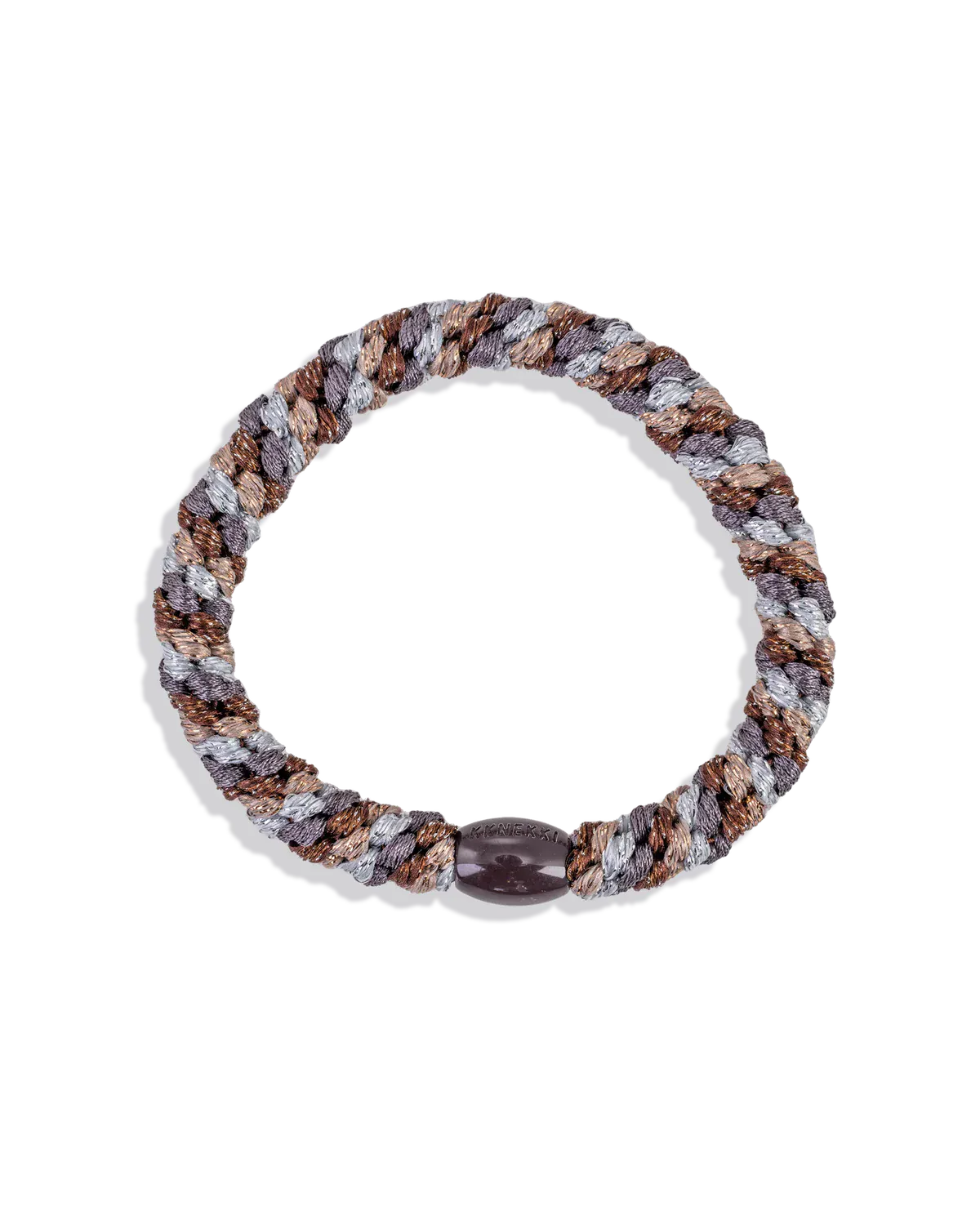 Kknekki Hair Accessories Mix Brown Silver Glitter Hair Tie
