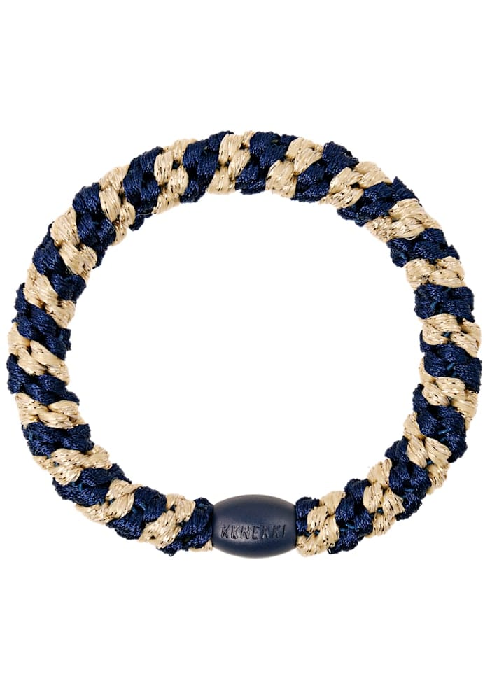 Kknekki Hair Accessories Navy-Beige Glitter Hair Ties