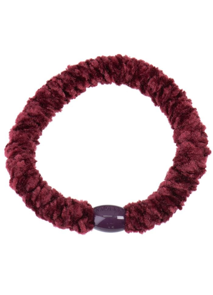 Kknekki Hair Accessories Velvet Bordeaux Hair Ties