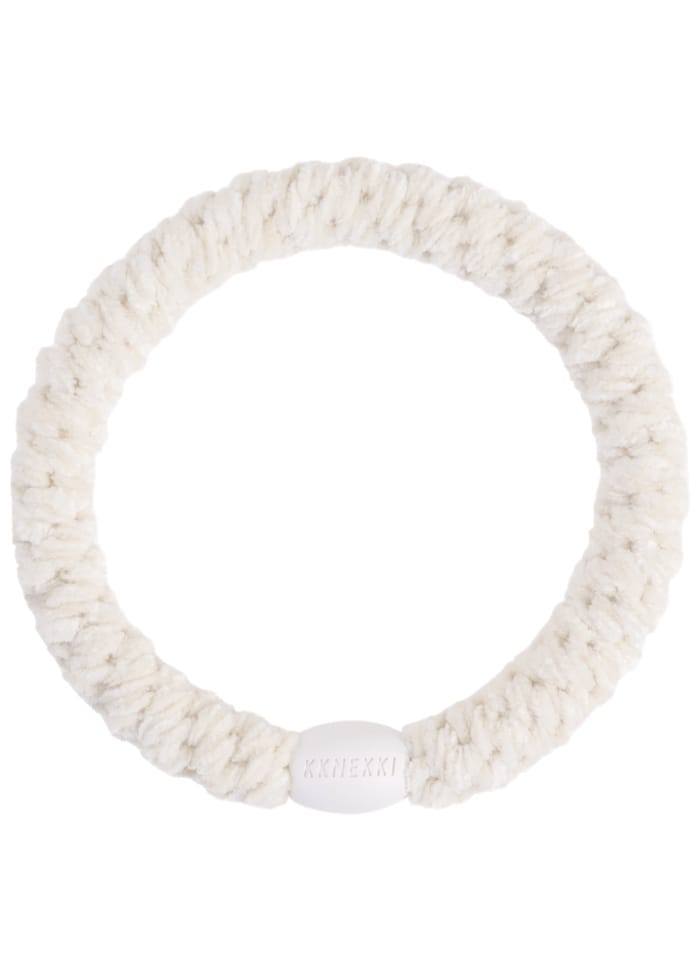Kknekki Hair Accessories Velvet Ivory Hair Ties