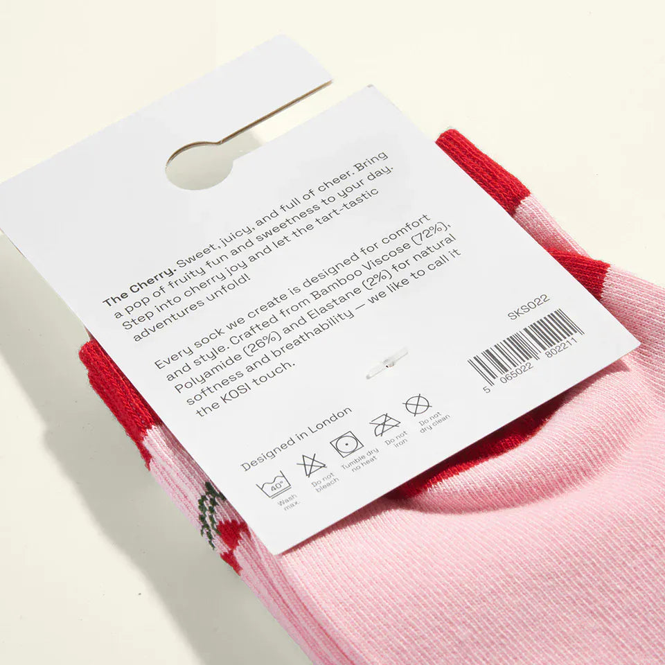 Kosi London Cherry Bamboo Socks