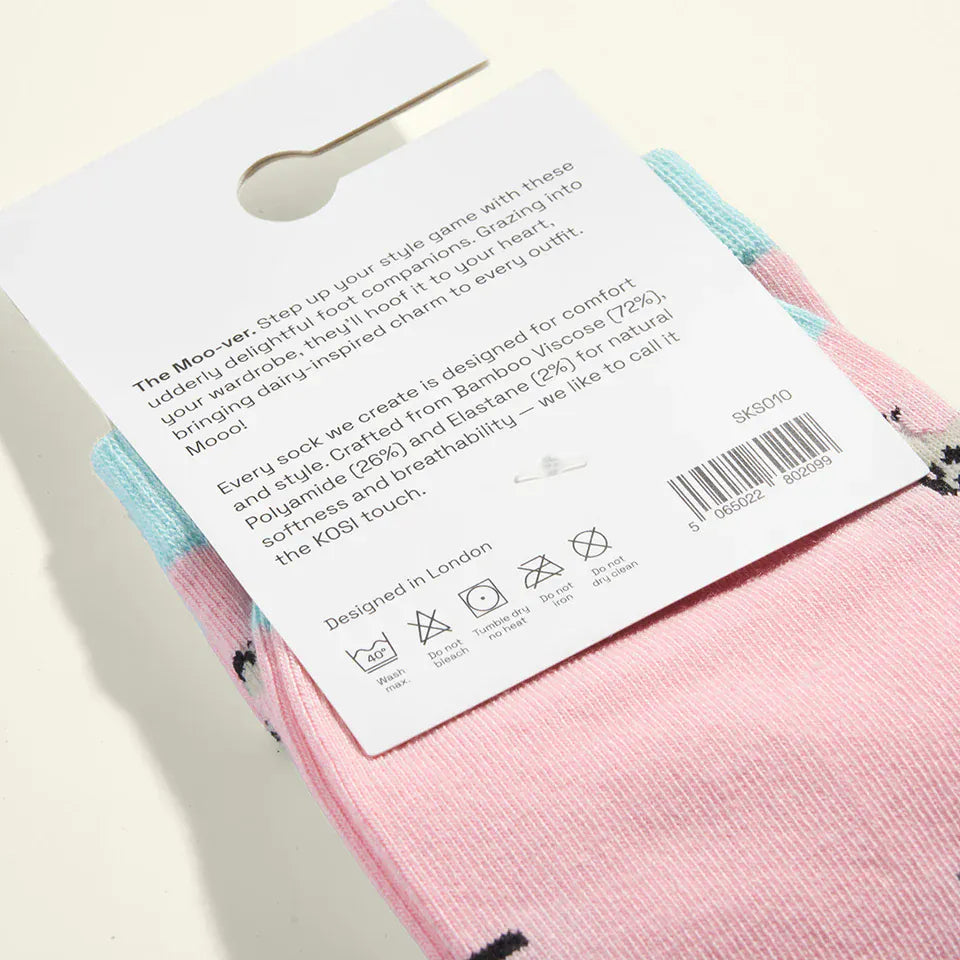 Kosi London Cow Bamboo Socks