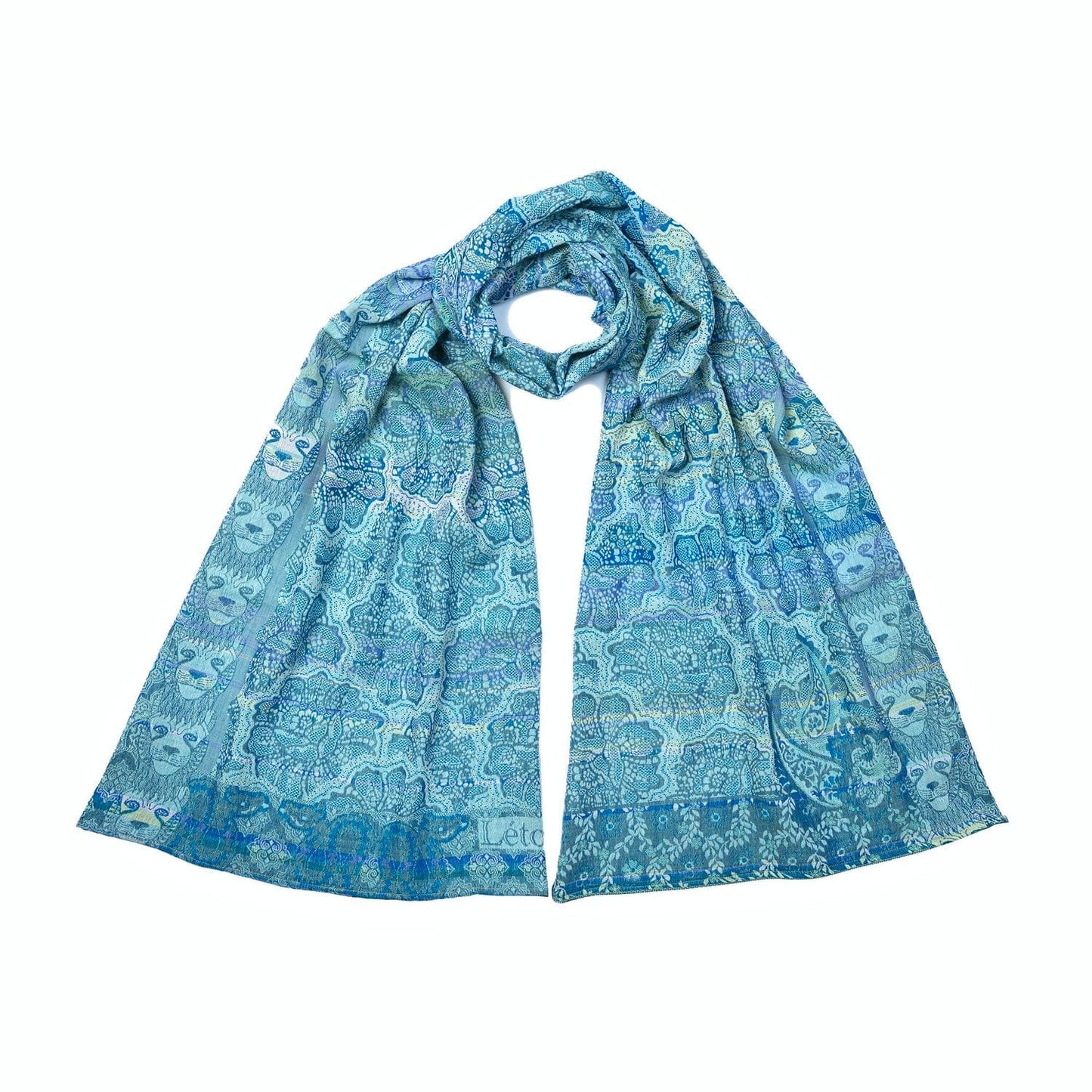 Letol Accessories Leonce Cyan Letol French Scarves