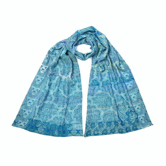 Letol Accessories Leonce Cyan Letol French Scarves