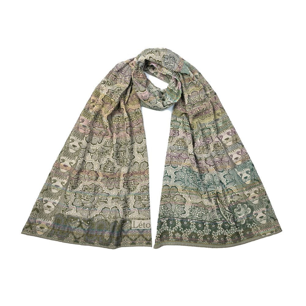 Letol Accessories Leonce Kaki Rose Letol French Scarves