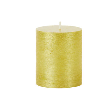 Light & Living Candles & Candlesticks Metallic Yellow Candle