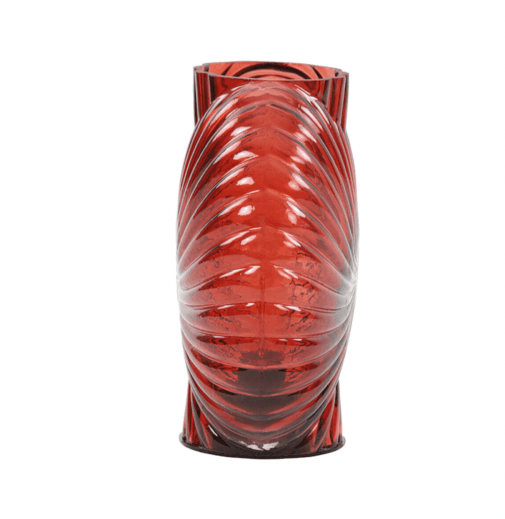 Light & Living Home Milado Table Lamp SUNRISE RED Glass - LARGE
